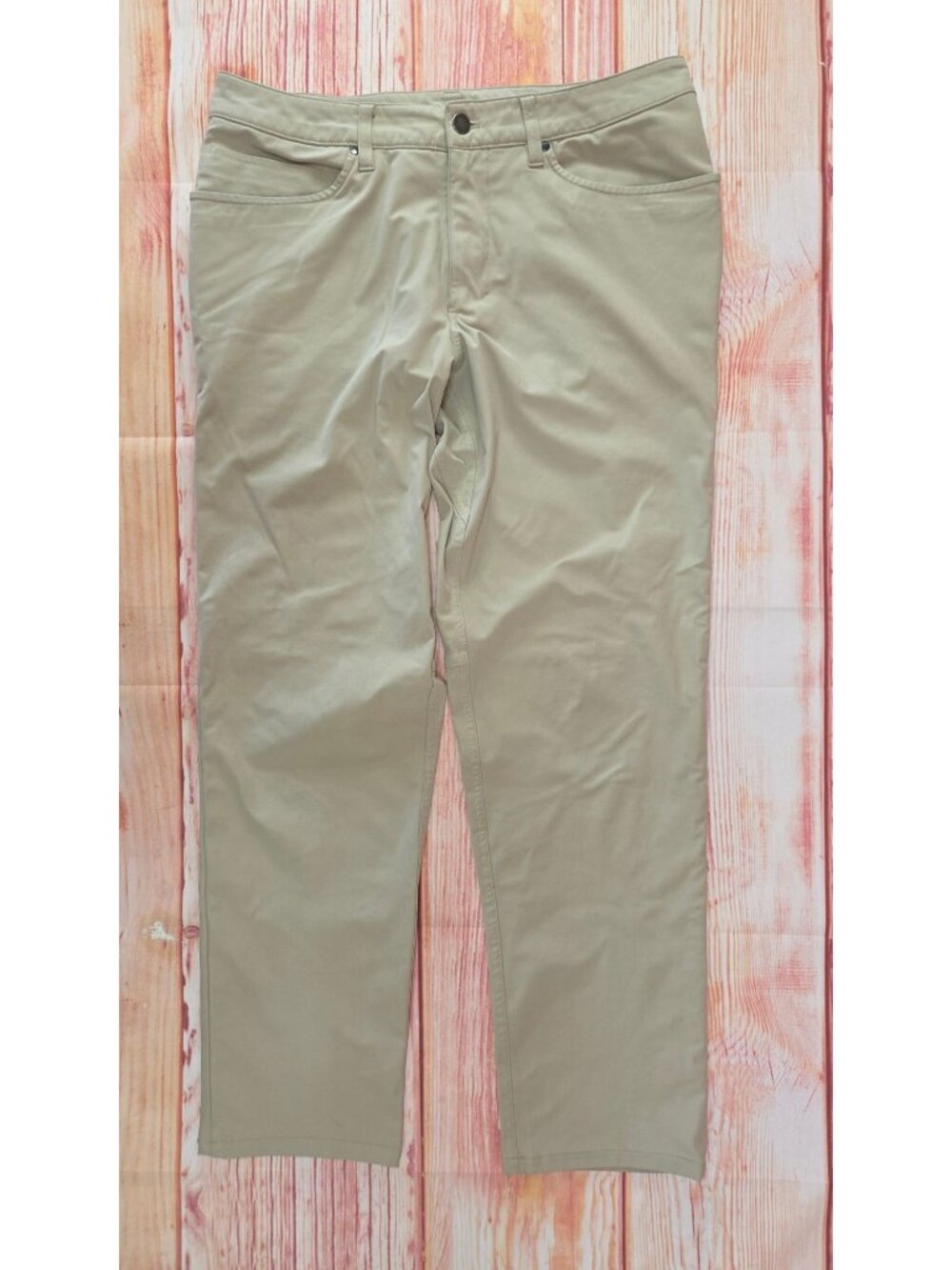 Lululemon Mens Khaki Straight-Leg Casual Pants Size 32x30